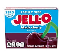 Jell-O Black Cherry Sugar Free Gelatin Dessert Mix Box - 0.6 Oz