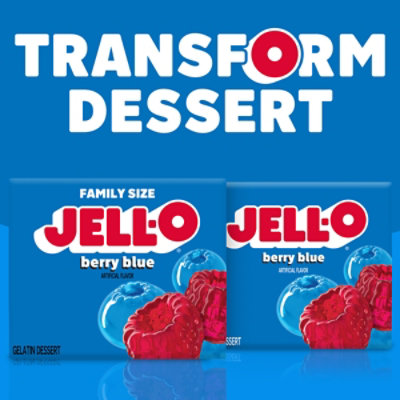Jell-O Berry Blue Artificially Flavored Gelatin Dessert Mix Family Size - 6 Oz - Image 7