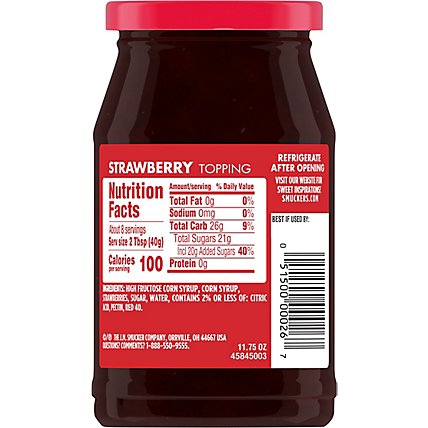 Smuckers Topping Strawberry - 11.75 Oz - Image 3