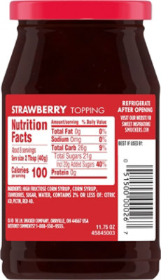 Smuckers Topping Strawberry - 11.75 Oz - Image 6