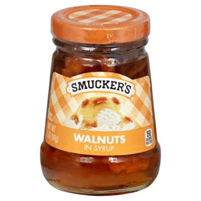 Smuckers Topping Walnuts In Syrup - 5 Oz