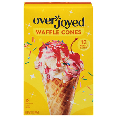 Overjoyed/Signature Select Waffle Cones Sweet Crispy 12 Count - 7 Oz - Image 2