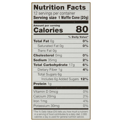Overjoyed/Signature Select Waffle Cones Sweet Crispy 12 Count - 7 Oz - Image 3