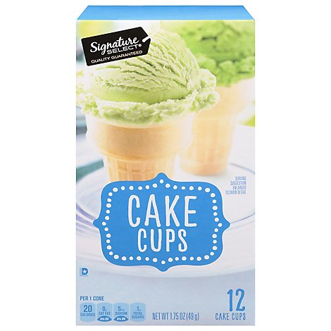 Signature SELECT Cake Cups Lightly Sweetened 12 Count - 1.75 Oz