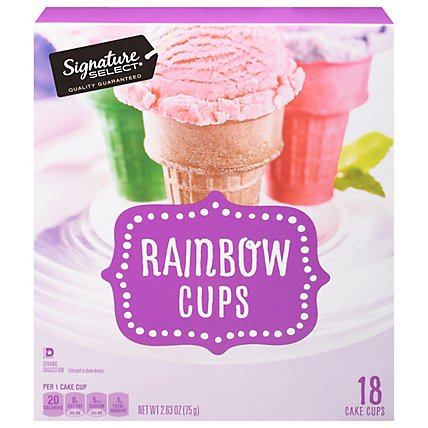 Signature SELECT Cake Cups Lightly Sweetened Rainbow 18 Count - 2.63 Oz - Image 3
