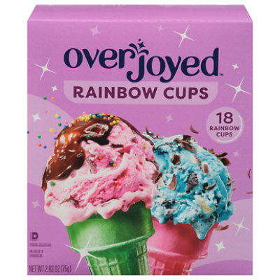 Overjoyed/Signature Select Cake Cups Lightly Sweetened Rainbow 18 Count - 2.63 Oz - Image 1
