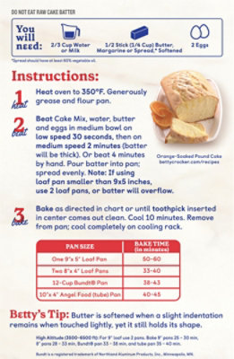 Betty Crocker Cake Mix Pound Cake Mix - 16 Oz - Image 6