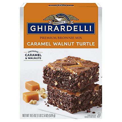 Ghirardelli Caramel Walnut Turtle Premium Brownie Mix - 18.5 Oz - Image 2