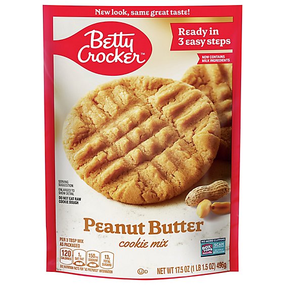 Betty Crocker Cookie Mix Peanut Butter - 17.5 Oz
