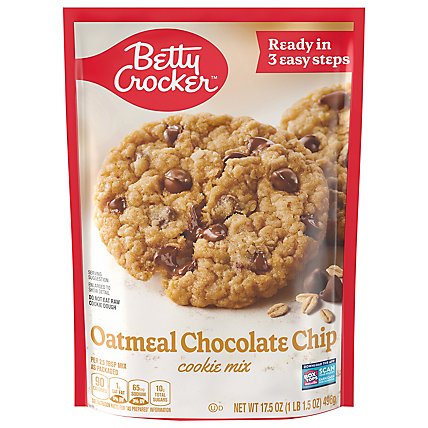 Betty Crocker Cookie Mix Oatmeal Chocolate Chip - 17.5 Oz - Image 1