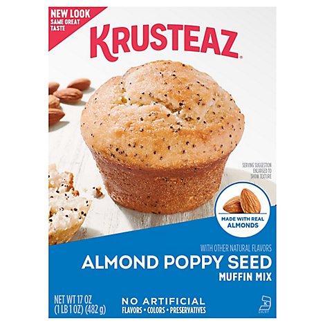 Krusteaz Supreme Muffin Mix Almond Poppy Seed - 17 Oz