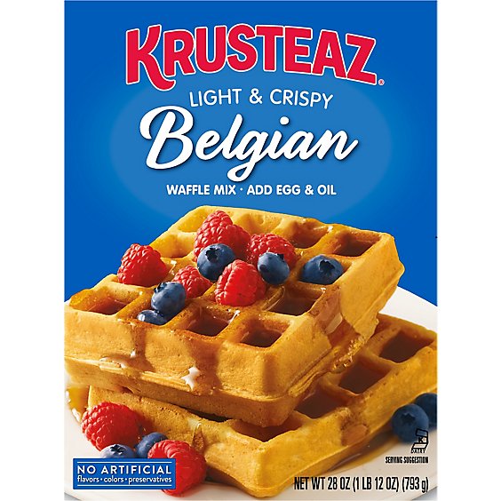 Krusteaz Light & Fluffy Belgian Waffle Mix - 28 Oz - Jewel-Osco