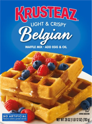 Krusteaz Waffle Mix Supreme Belgian - 28 Oz