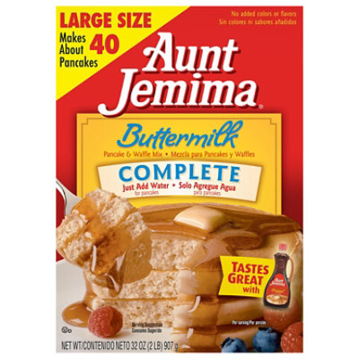 Aunt Jemima Pancake & Waffle Mix Complete Buttermilk - 32 Oz