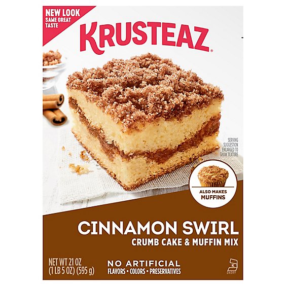 Krusteaz Cinnamon Swirl Crumb Cake & Muffin Mix - 21 Oz
