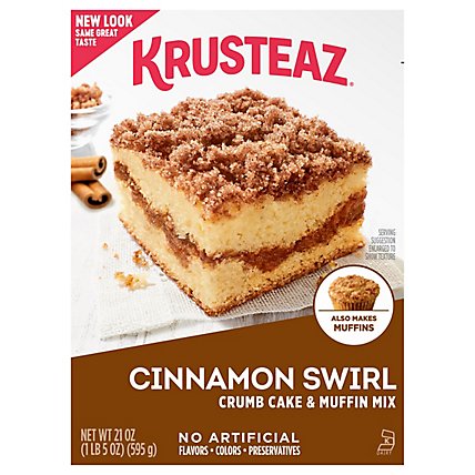 Krusteaz Cinnamon Swirl Crumb Cake & Muffin Mix - 21 Oz - Image 1