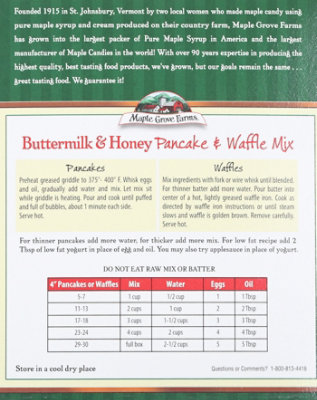 Maple Grove Farms Pancake Mix Buttermilk Honey - 24 Oz - Image 6