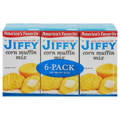 JIFFY Muffin Mix Corn 6 8.5 Oz acmemarkets