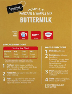 Signature SELECT Pancake & Waffle Mix Buttermilk Complete - 32 Oz - Image 4