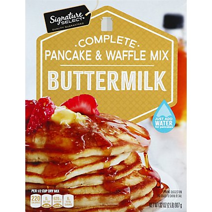 Signature SELECT Pancake & Waffle Mix Buttermilk Complete - 32 Oz - Image 2