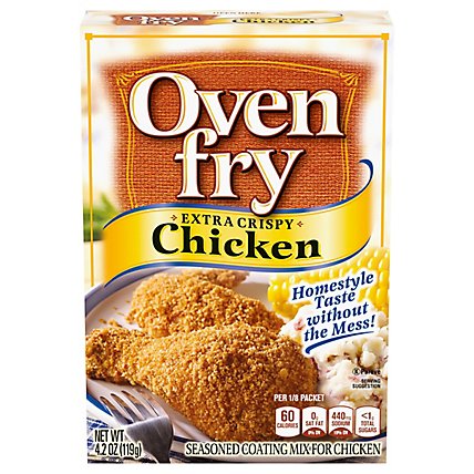 Oven Fry Extra Crispy Seasoned Coating Mix for Chicken Box - 4.2 Oz - Image 5