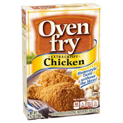 Oven Fry Extra Crispy Seasoned Coating Mix For Chicken Box - 4.2 Oz ...