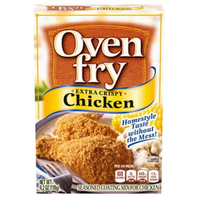 Oven Fry Extra Crispy Seasoned Coating Mix for Chicken Box - 4.2 Oz