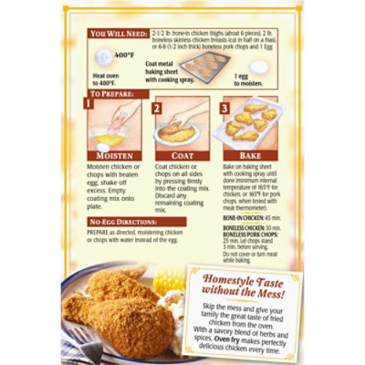 Oven Fry Extra Crispy Seasoned Coating Mix for Chicken Box - 4.2 Oz - Image 7