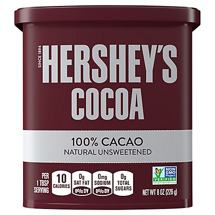 HERSHEYS Cocoa Natural Unsweetened - 8 Oz - Image 1