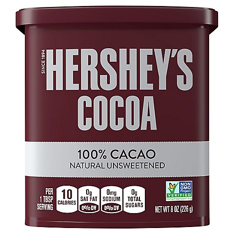HERSHEYS Cocoa Natural Unsweetened - 8 Oz