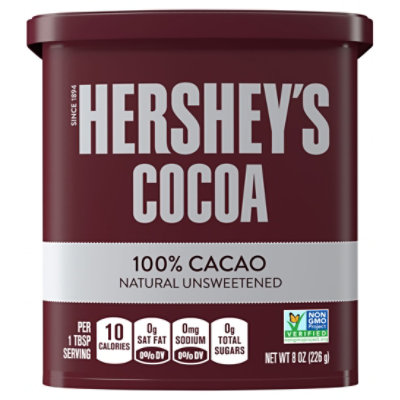 HERSHEYS Cocoa Natural Unsweetened - 8 Oz