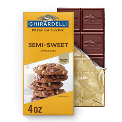 Ghirardelli Premium Semi Sweet Chocolate Baking Bar - 4 Oz