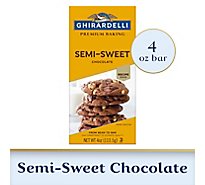 Ghirardelli Premium Semi Sweet Chocolate Baking Bar - 4 Oz