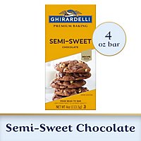 Ghirardelli Premium Semi Sweet Chocolate Baking Bar - 4 Oz - Image 1
