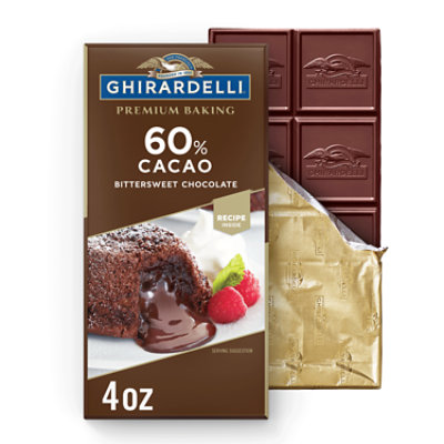 Ghirardelli Premium 60% Cacao Bittersweet Chocolate Baking Bar -  4 Oz