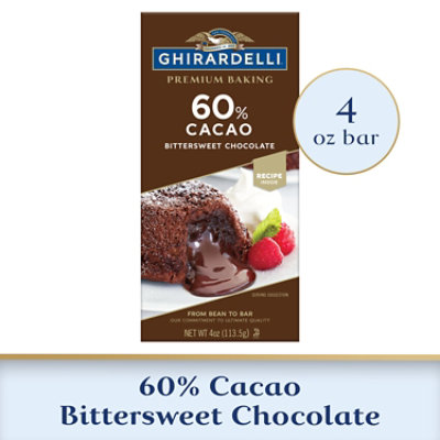 Ghirardelli Premium 60% Cacao Bittersweet Chocolate Baking Bar -  4 Oz - Image 1