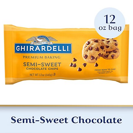 Ghirardelli Premium Baking Semi-Sweet Chocolate Chips – 12 Oz. - Image 1