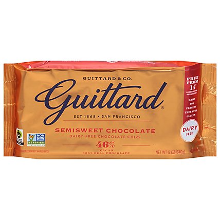 Guittard Baking Chips Semisweet Chocolate 46% Cacao - 12 Oz - Image 1