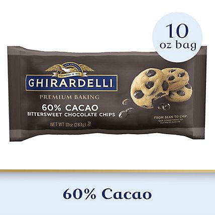 Ghirardelli 60% Cacao Bittersweet Chocolate Premium Baking Chips - 10 Oz - Image 1