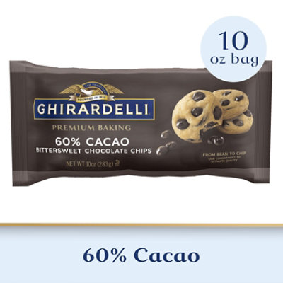 Ghirardelli 60% Cacao Bittersweet Chocolate Premium Baking Chips - 10 Oz