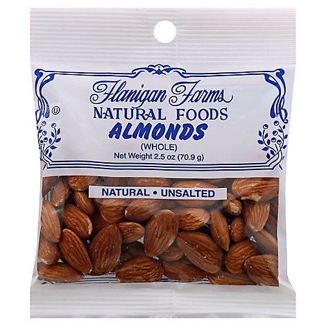 Flanigan Farms Almonds Whole Shelled - 2.5 Oz
