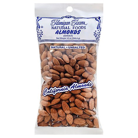 Flanigan Farms Almonds Whole - 12 Oz