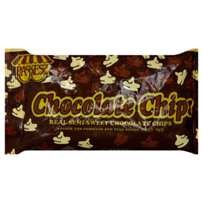 Paskesz Baking Chips Semi Sweet Chocolate - 10 Oz - Image 1