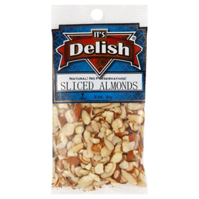 Its Delish Almonds Sliced - 3 Oz - Image 1