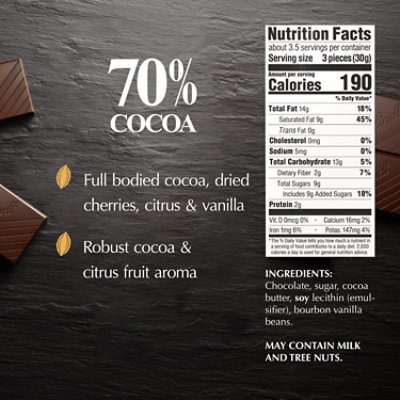 Lindt EXCELLENCE 70% Cocoa Dark Chocolate Candy Bar - 3.5 Oz - Image 5