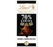 Lindt Excellence Chocolate Bar Dark Chocolate 70% Cocoa - 3.5 Oz