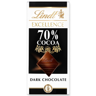 Lindt Excellence Chocolate Bar Dark Chocolate 70% Cocoa - 3.5 Oz