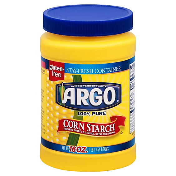Argo Corn Starch 100% Pure Stay Fresh Container - 16 Oz