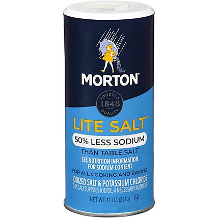 Morton Lite Salt - 11 Oz - Image 1