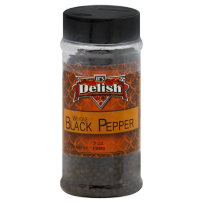 Its Delish Black Pepper Whole - 7 Oz - Image 1